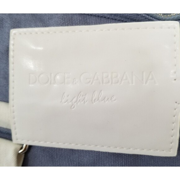 Dolce and Gabbana Light Blue Canvas Tote Bag Weekender Bag Large new unused - Picture 2 of 11